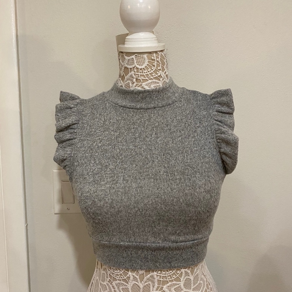 Caution To The Wind Ruffle Crop Top